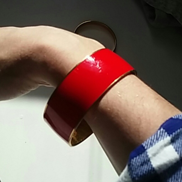 J. Crew red enamel bangle