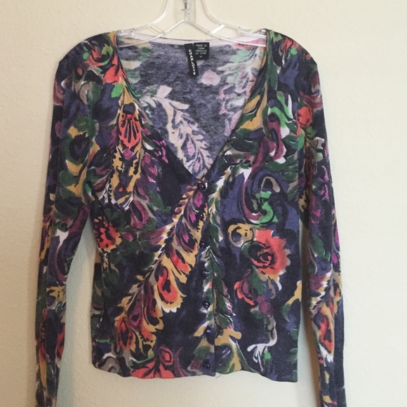 Charlotte Tarantola Soft Floral Cardigan M