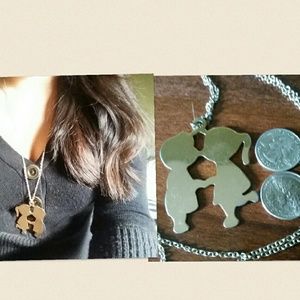 Kids Smooching Long Necklace