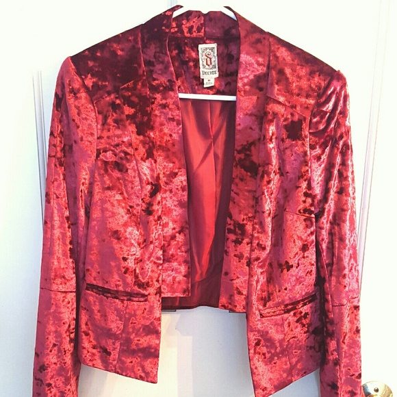 Decree Red velour blazer