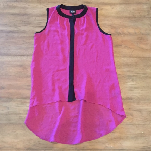 Nicole by Nicole Miller Tops - Pink and black tank blouse