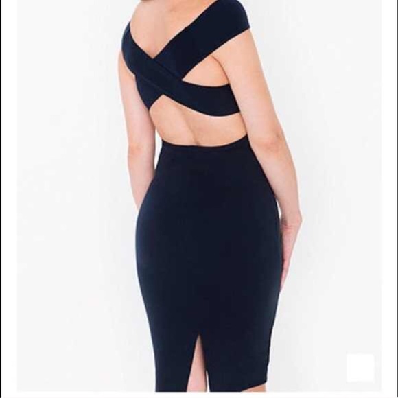 American apparel ponte cross back dress.