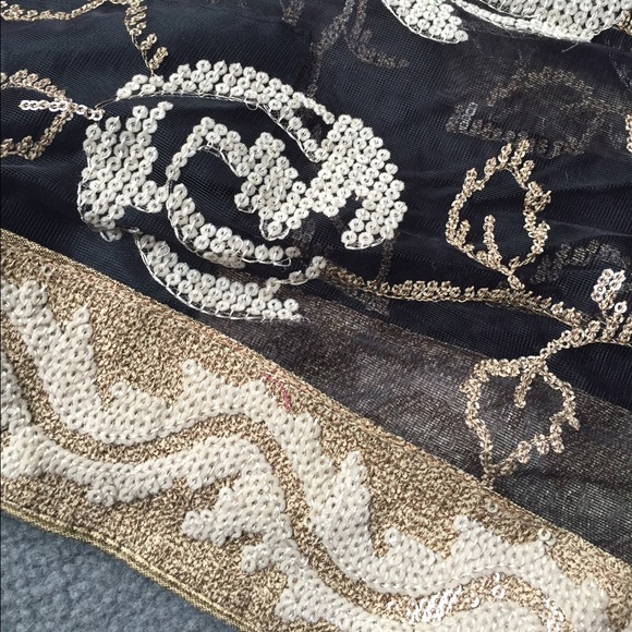 Brand new Indian black net sari saree - Picture 2 of 4