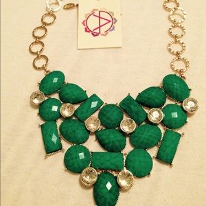 Stone and gold necklace