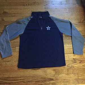 M Fleece Cowboys 3/4 Zip Pullover Sweater