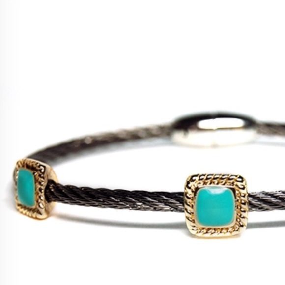 Gunmetal cable bracelet