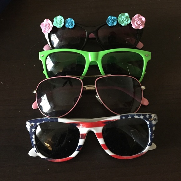 4 pairs of sunglasses. Will also sell separately.