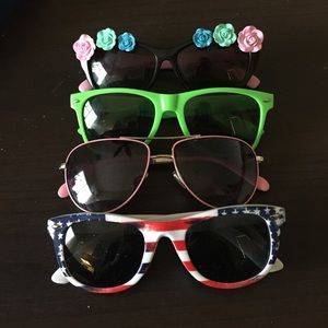 4 pairs of sunglasses. Will also sell separately.