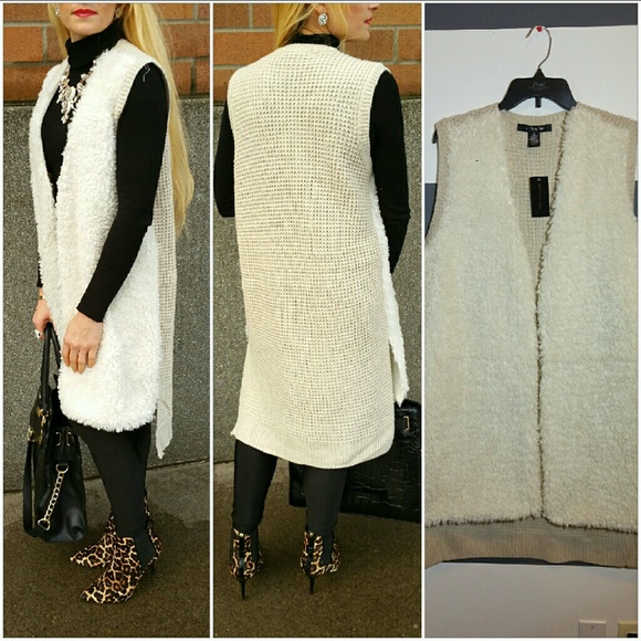 89th&Madison Sweaters - 🆕 89th&Madison High-low faux fur Vest NWT
