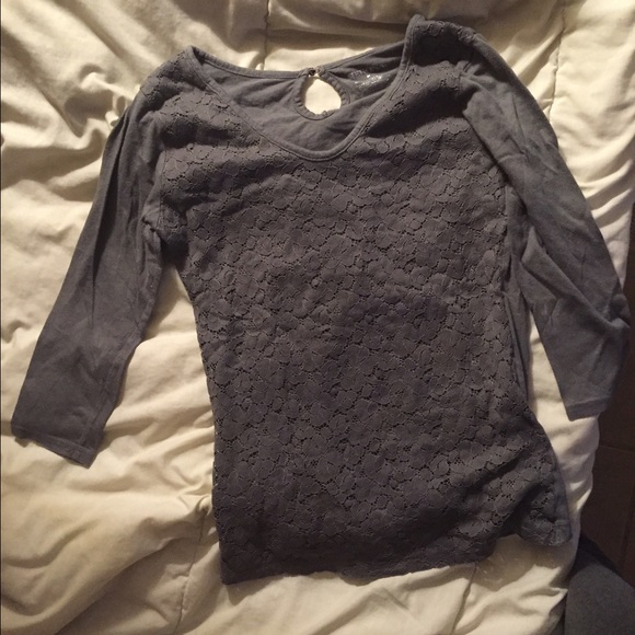 Merona Lace Front 3/4 sleeve Top