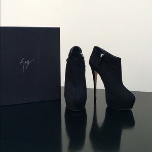 Black suede Giuseppe Zanotti sky high sexy booties