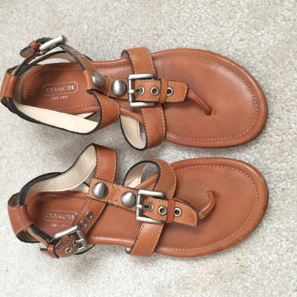 Coach leather sandals, size 6