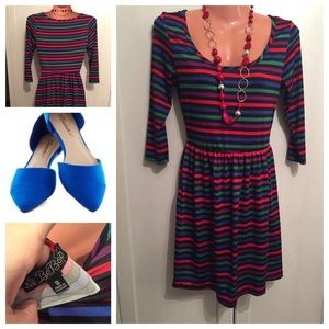Colorful Striped Dress