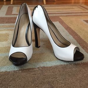 Nine West Black and White Heels