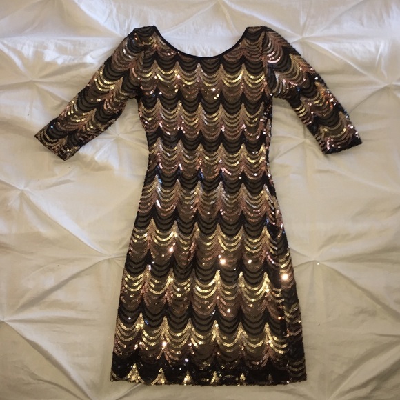 medium, sequin, party dress.
