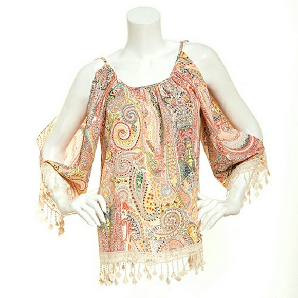 Moa Moa Juniors Moa Moa Crochet Trim Cold Shoulde