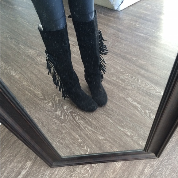 Black leather/suede urban outfitter boots