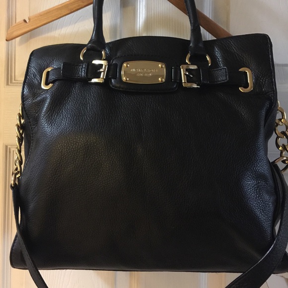 💕 Michael Kors Black Soft Leather Hamilton💕