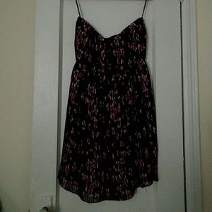 Strapless floral dress