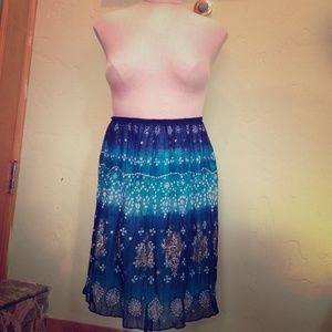 Gorgeous Star-like Gold&Blue Skirt