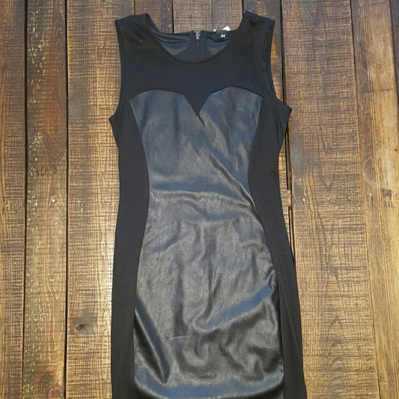 H&M Dresses & Skirts - Faux leather combo dress