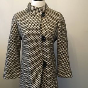 Herringbone 3/4 sleeve wool jacket