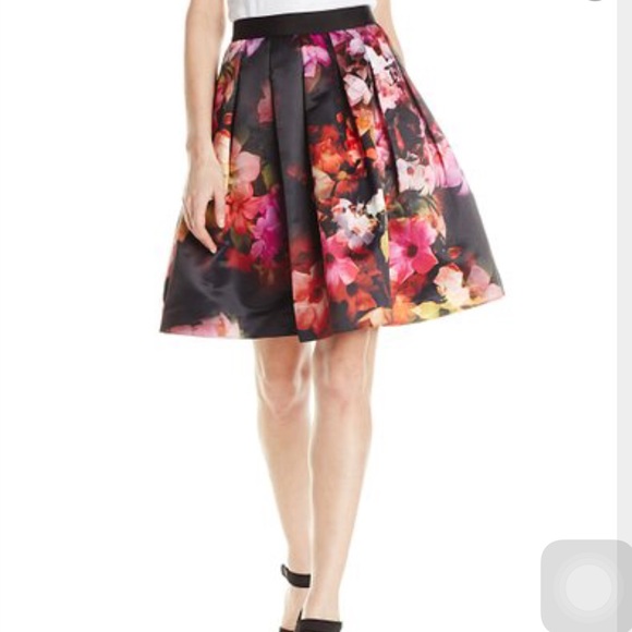 SOLD❌ Ted Baker Full Floral Skater Skirt A line