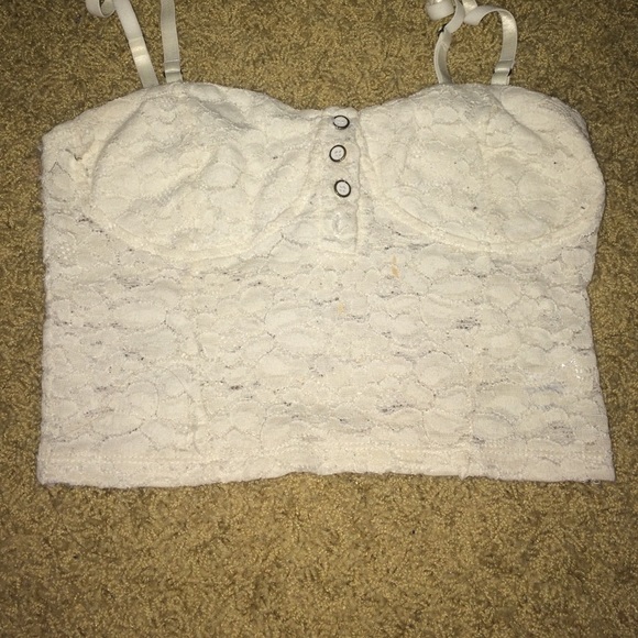Cute white lace top!