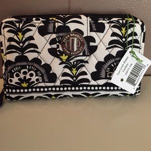 Vera Bradley turn lock wallet in Fanfare