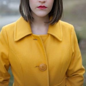 Yellow Wool Coat