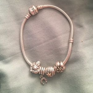 pandora bracelet with charms negotiable price