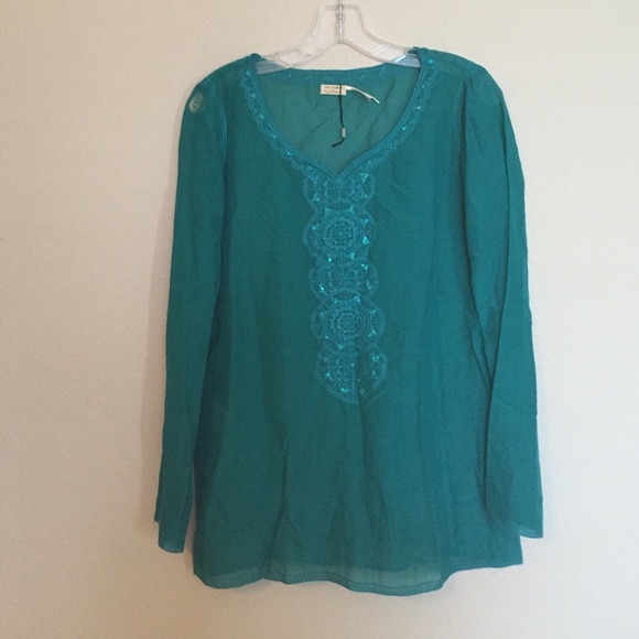 NWT Max Studio Special Edition Teal Tunic XS