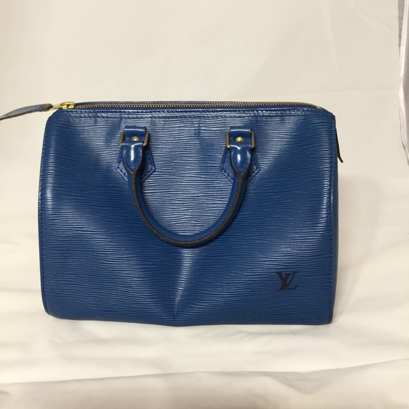 Authentic Louis Vuitton Epi Speedy 25 in Blue