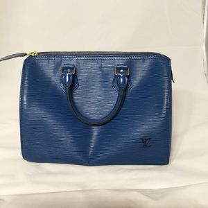 Authentic Louis Vuitton Epi Speedy 25 in Blue