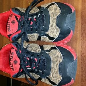 Crazy train red leopard sneakers