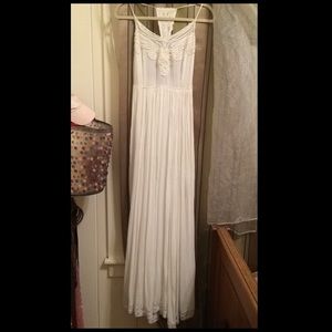 White lace maxi dress