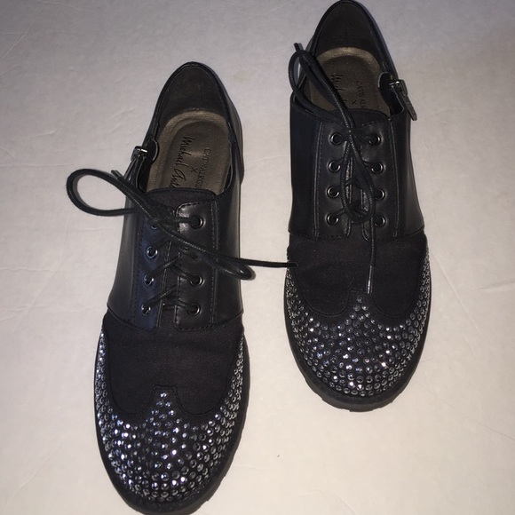 Studded Toe Black Shoes