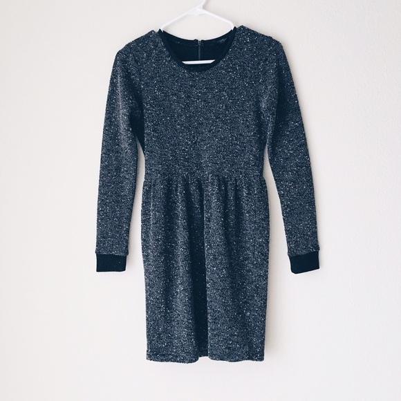 Topshop Charcoal Textured Dress - Picture 2 of 4