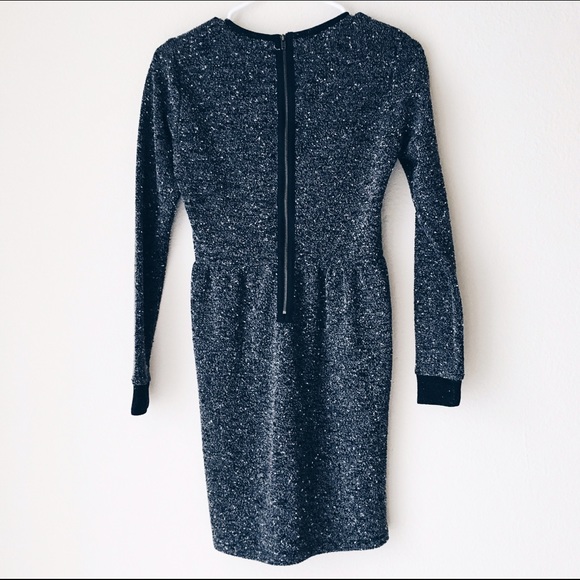 Topshop Charcoal Textured Dress - Picture 3 of 4
