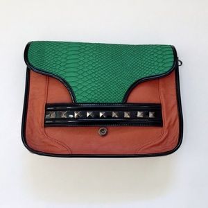 Green & Brown Shoulder Bag