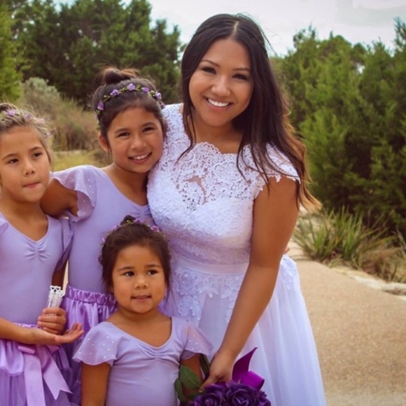 One-of-a-kind vintage looking wedding dress