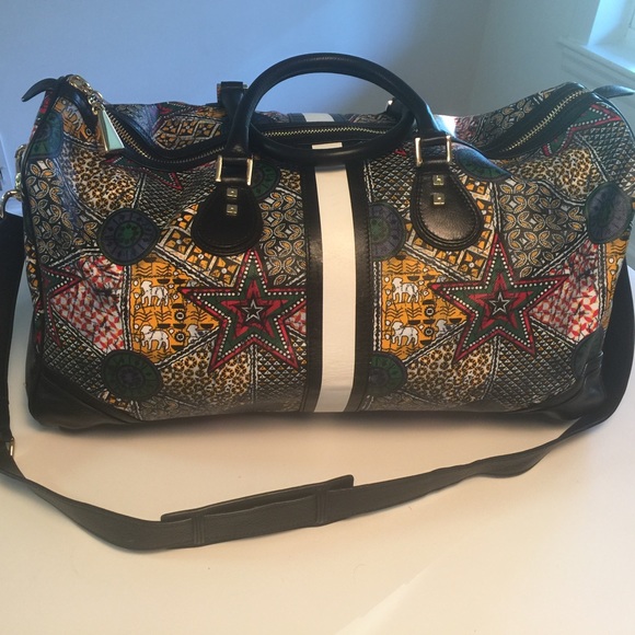 L.A.M.B Leather Duffle Over Night Bag Carry On