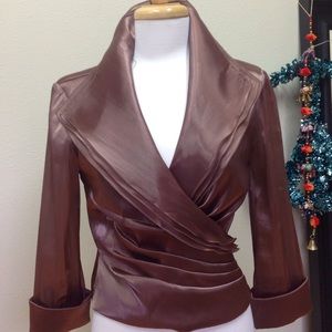 Copper tone dressy blouse