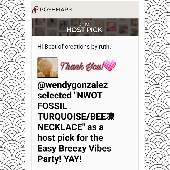 πHOST PICK πNWOT FOSSIL TURQUOISE/BEEπNECKLACE - Picture 4 of 5