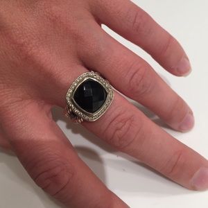 David Yurman Black Onyx Cable Ring