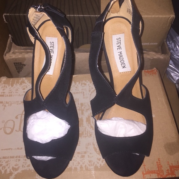Steve madden black platforms