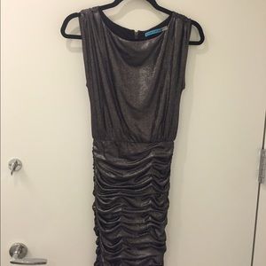 Alice & Olivia Metallic Cocktail Bodycon Dress