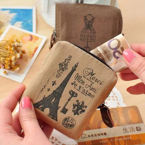 🚫SOLD🚫, Paris Themed Coin Purse/Makeup Bag! - Picture 2 of 4