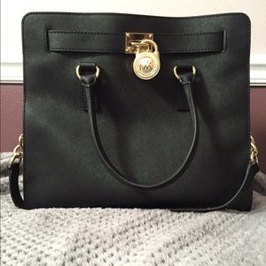 Michael Kors- Hamilton Saffiano Black Tote