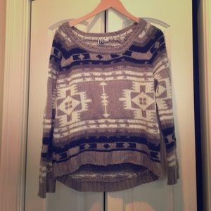 Roxy oversized tribal print sweater